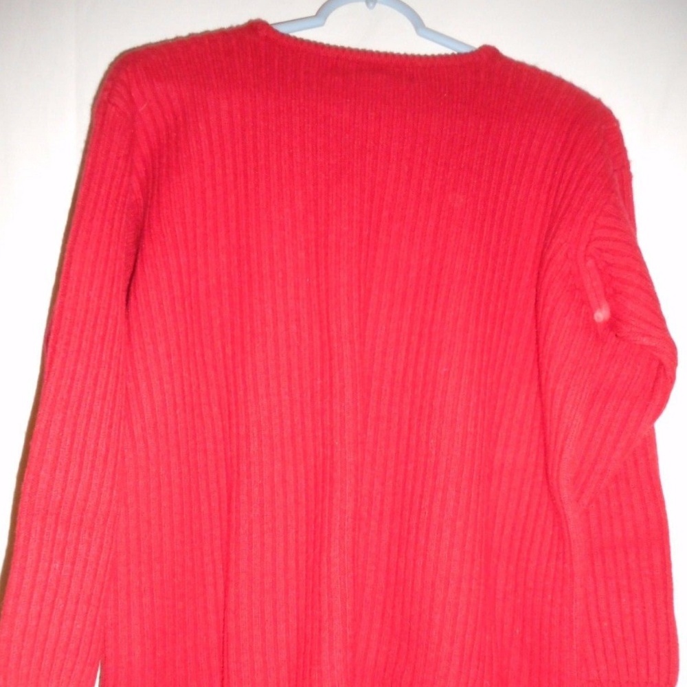 Jones Wear Red Lambswool blend sweater Size M - Picture 6 of 6
